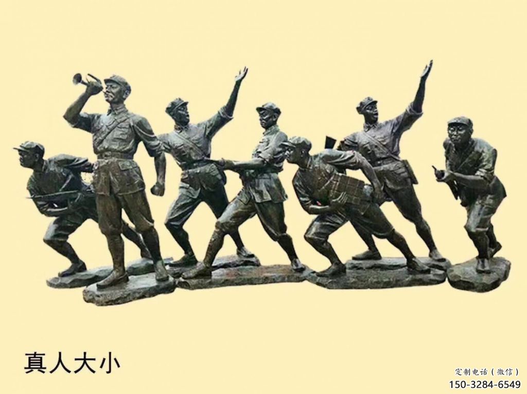 酒店交警雕塑 景觀美陳軍人雕塑 現代士兵雕塑