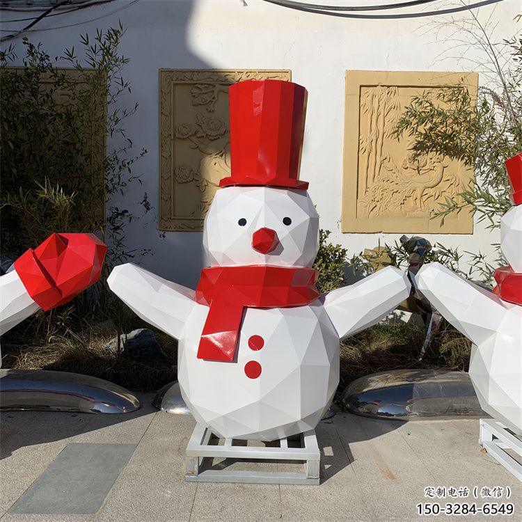 彩繪雪人雕塑廠家 大型城市雕塑 商業(yè)街擺件