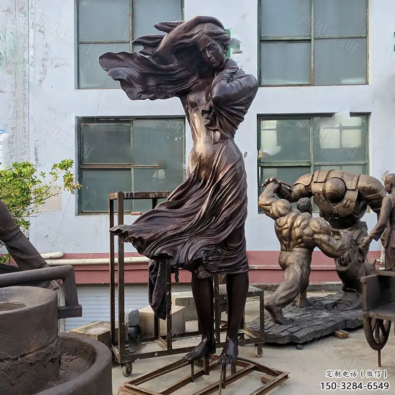 景觀女人雕塑 剪影女性雕塑 商業街歐式雕塑