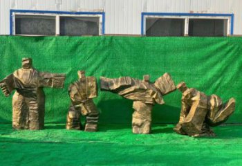 門口太極雕塑 售樓處民俗雕塑 彩繪小品