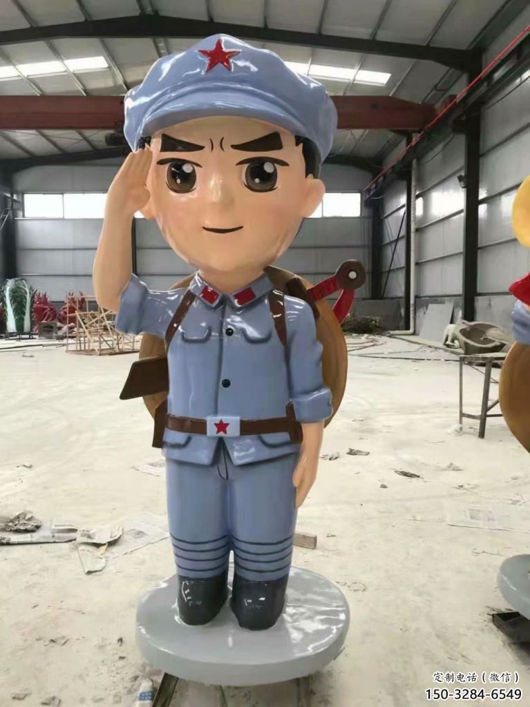 噴漆武警雕塑 中式村口警察雕塑 草地戰(zhàn)士雕塑