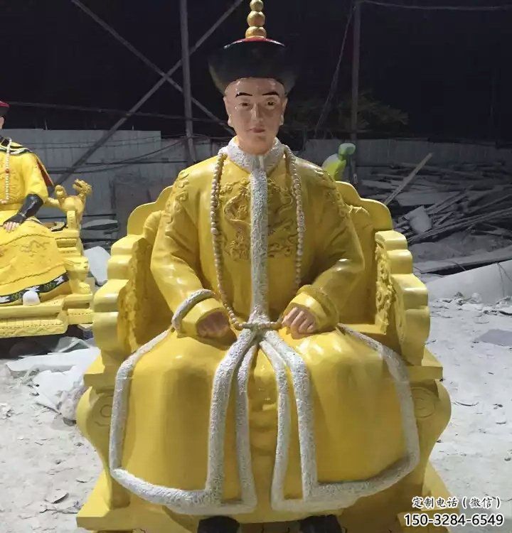 大型商場皇帝雕塑 仿真古代雕塑 黃銅雕塑