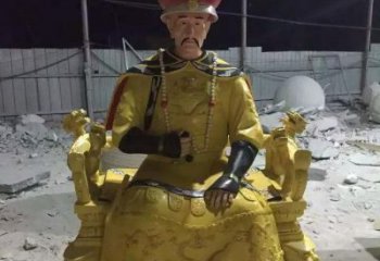 創(chuàng)意皇帝雕塑 鑄銅古代雕塑 公園雕塑