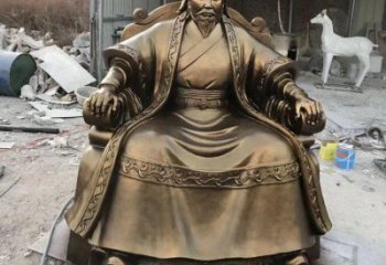 大型皇帝雕塑 鍛造青銅古代雕塑 房地產(chǎn)雕塑