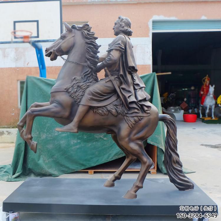 古羅馬騎馬人雕塑 民俗雕塑 步行街?jǐn)[件