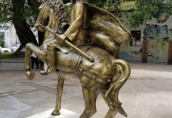 風景區(qū)騎馬人雕塑 售樓處廣場雕塑 仿古擺件