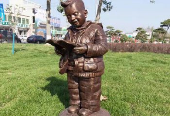 別墅區(qū)小孩子雕塑 大型別墅區(qū)玩耍雕塑 黃銅童趣雕塑