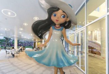 商業街女孩雕塑 售樓處雕塑 童趣擺件