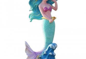 創(chuàng)意美人魚雕塑 步行街店門口雕塑 卡通小品