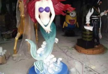 房地產美人魚雕塑 現代景觀雕塑 幾何動漫雕塑