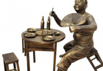 街道老人雕塑 現(xiàn)代景觀擺件 彩繪古代雕塑