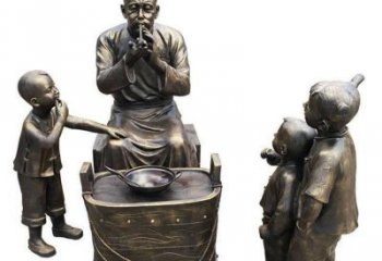 老人雕塑 景觀美陳民俗雕塑 噴漆古代雕塑