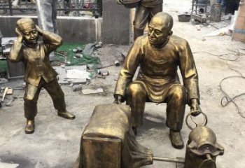 庭院爆米花雕塑 公園草地民俗雕塑 鍛造小吃雕塑