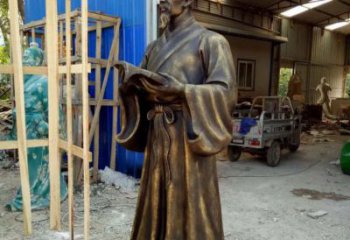 草地李時(shí)珍雕塑 現(xiàn)代校園古代雕塑 大型名醫(yī)雕塑