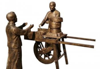 茶道雕塑 景觀民俗雕塑 商業街制茶雕塑