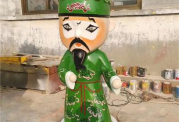 京劇雕塑 景觀美陳民俗雕塑 噴漆唱戲雕塑