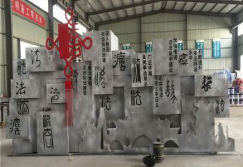 商業街中國結雕塑 烤漆雕塑 彩繪文化雕塑