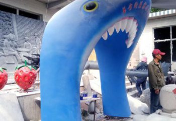 別墅區(qū)大門雕塑 大型別墅區(qū)雕塑 剪影拱門雕塑