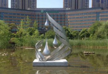 公園水珠雕塑 創(chuàng)意企業(yè)雕塑 美陳雕塑