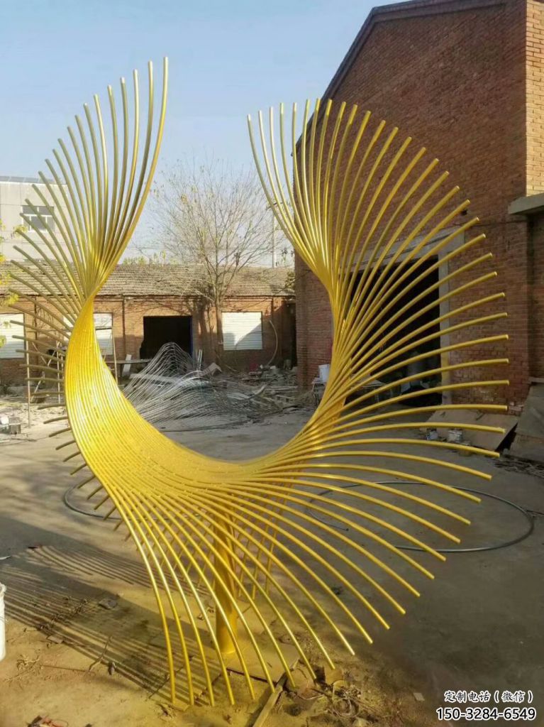 草地鳳尾雕塑 現代校園雕塑 大型雕塑