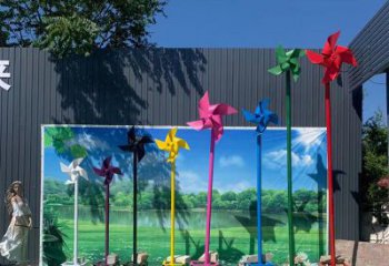 室內風車雕塑 仿真風動雕塑 大型旋轉雕塑