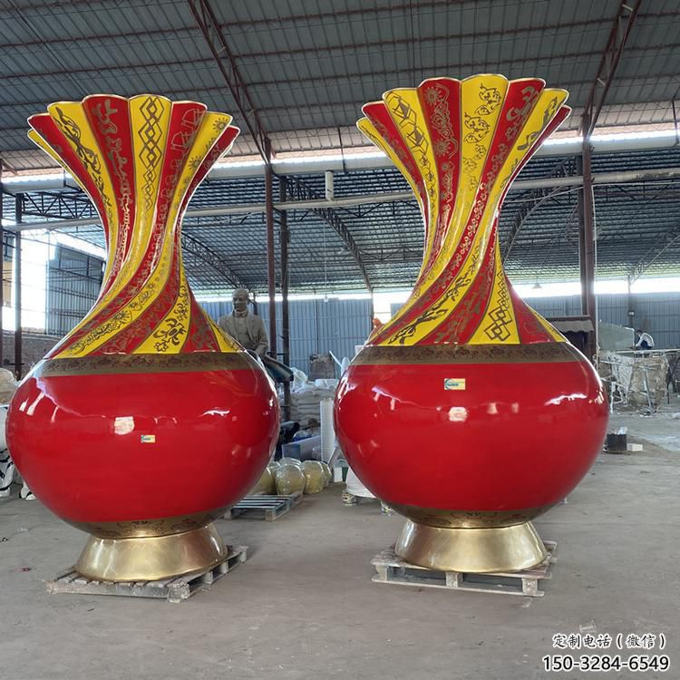 園林花瓶雕塑 大型雕塑 中式瓶子雕塑