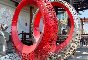 房地產磁鐵雕塑 現代雕塑 幾何u型雕塑