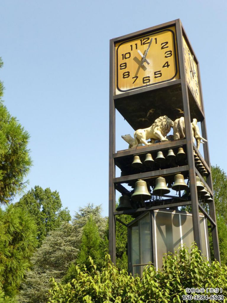 鐘表雕塑 仿真時鐘雕塑 烤漆雕塑