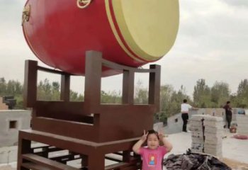 大鼓雕塑 景觀鑼鼓雕塑 噴漆雕塑