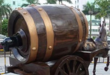 步行街酒壇子雕塑 游樂場(chǎng)酒文化雕塑 鑄造酒壇雕塑