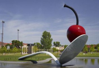 別墅區(qū)湯匙雕塑 大型別墅區(qū)雕塑 剪影勺子雕塑