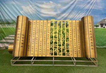 美陳書簡雕塑 異形噴水標識雕塑 酒店書雕塑