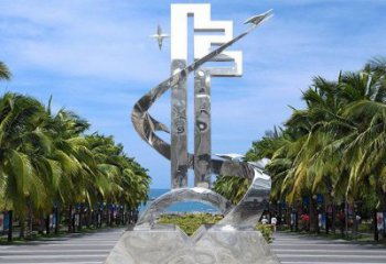 抽象鑰匙雕塑 啞光雕塑 室內(nèi)金鑰匙雕塑