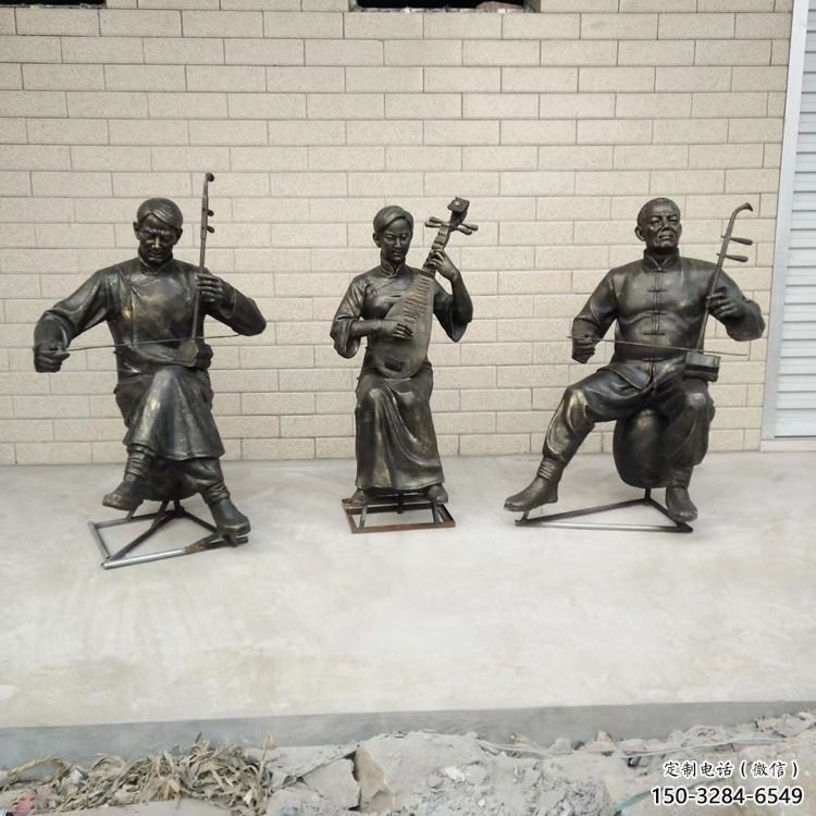 創意琵琶雕塑 啞光樂器雕塑 公園音樂雕塑