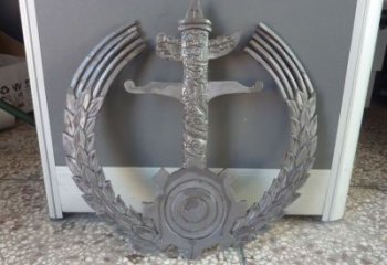 創意校徽雕塑 啞光浮雕雕塑 公園景墻雕塑