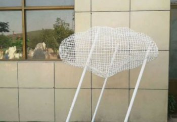 庭院云梯雕塑，鍍金歐式雕塑，網格形式