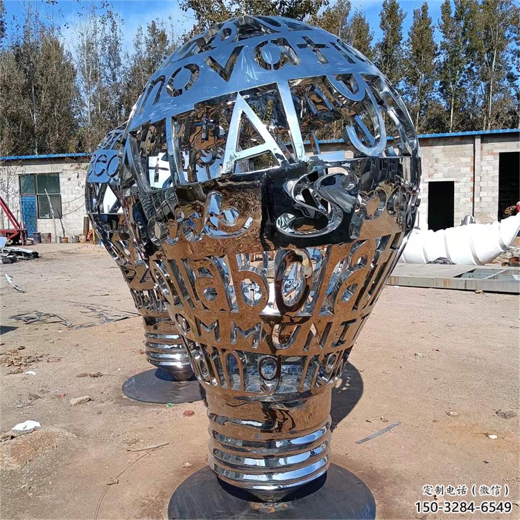 仿古燈泡雕塑 騰飛燈具主題 房地產電燈泡雕塑