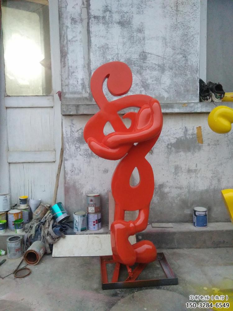 大型樂譜雕塑 鍛造發光符號雕塑 房地產音樂雕塑