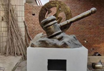 景觀錘子雕塑 仿真法錘雕塑 景觀法治雕塑