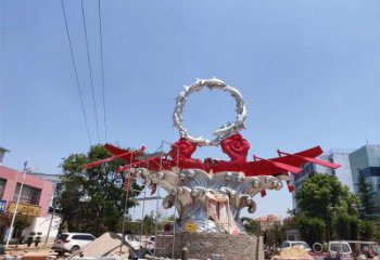 街頭龍舟雕塑 大型別墅區(qū)競(jìng)賽雕塑 鋼管劃槳雕塑