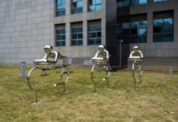 賽車人賽車雕塑 剪影賽車人雕塑 商業街體育雕塑