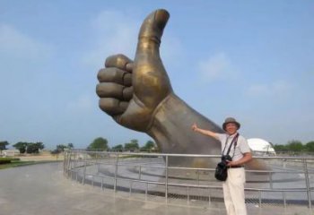 彩繪拇指雕塑 景觀點贊雕塑 街頭大拇指雕塑