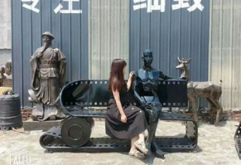 創(chuàng)意膠卷雕塑 啞光雕塑 公園膠片雕塑