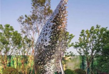 噴漆花環雕塑 中式村口環形雕塑 草地雕塑