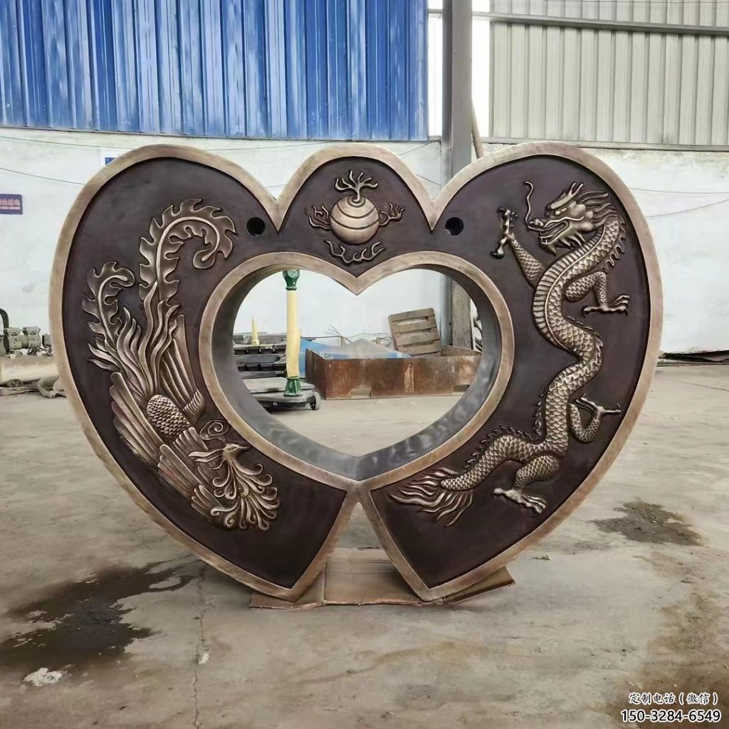 草地鎖子雕塑 現代校園雕塑 大型同心鎖雕塑