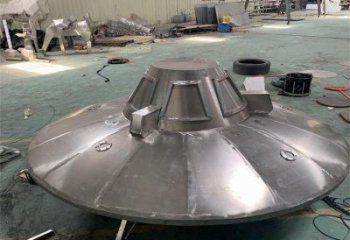 街道飛碟雕塑廠家 現(xiàn)代飛船雕塑 彩繪宇宙雕塑