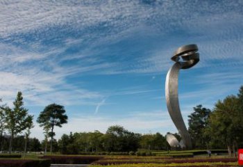 拉絲如意雕塑 鏤空創意雕塑 別墅區雕塑