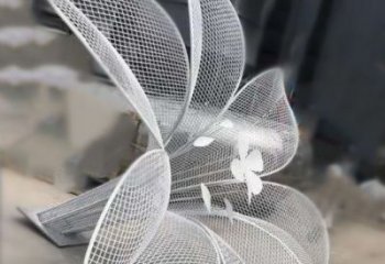 鏤空蘭花雕塑 噴水園林玉蘭花雕塑 住宅小區雕塑