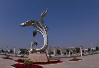 中式蘭花雕塑 啞光玉蘭花雕塑 游樂場雕塑