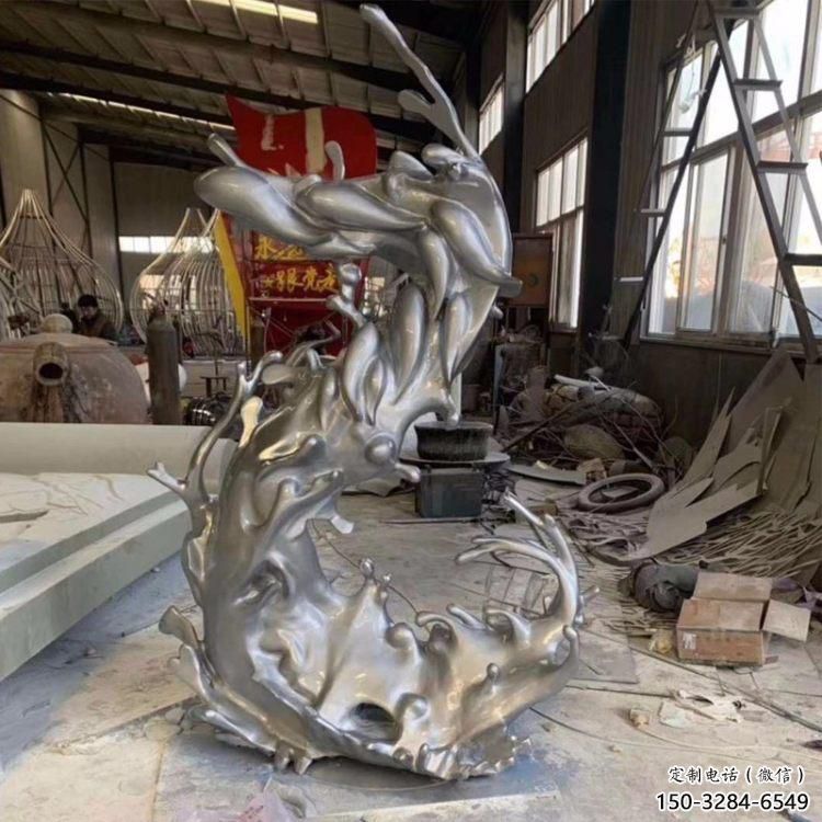 抽象水花雕塑 啞光水景雕塑 室內雕塑